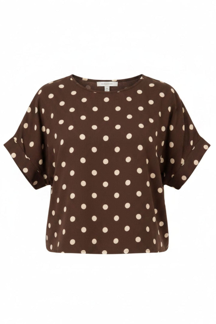 A-Bee - Delara Blouse - Dark Brown Bluser 