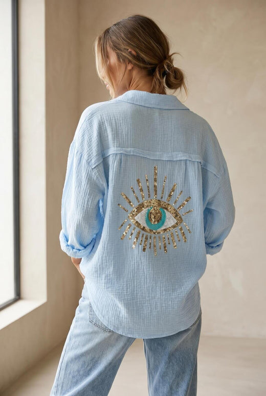 A-bee - Ella Shirt - Light Blue Skjorter 
