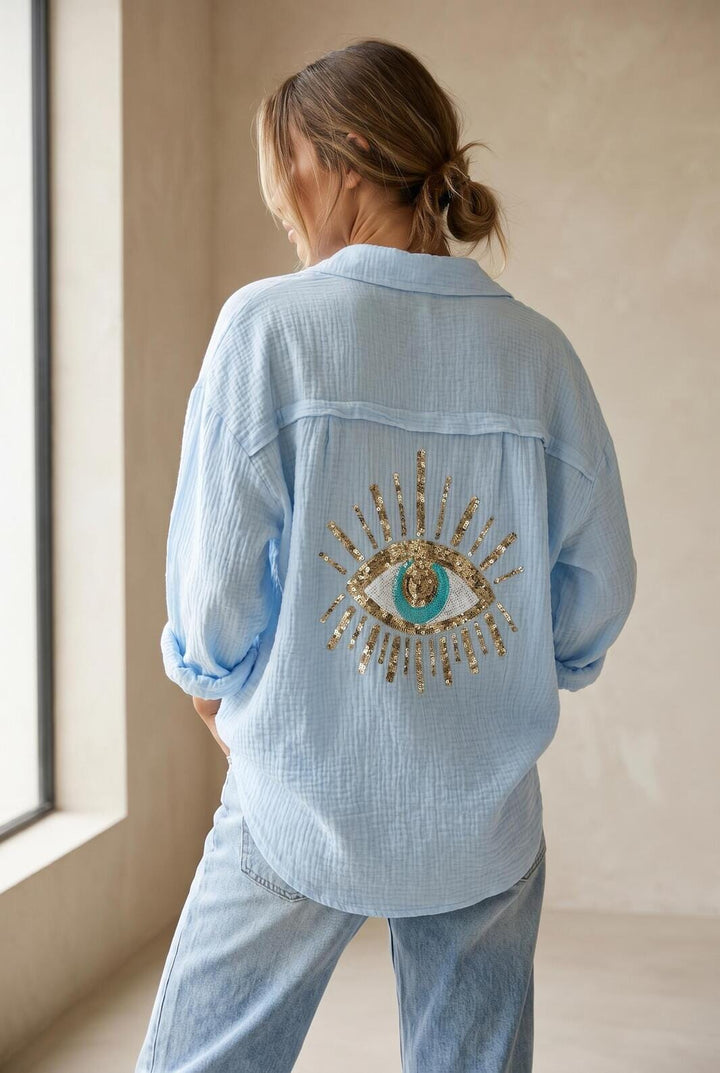 A-bee - Ella Shirt - Light Blue Skjorter 