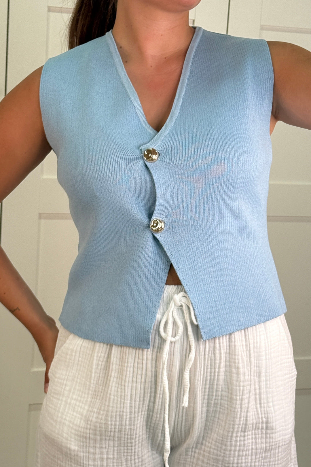 A-bee - Georgia Top - Light Blue Toppe 