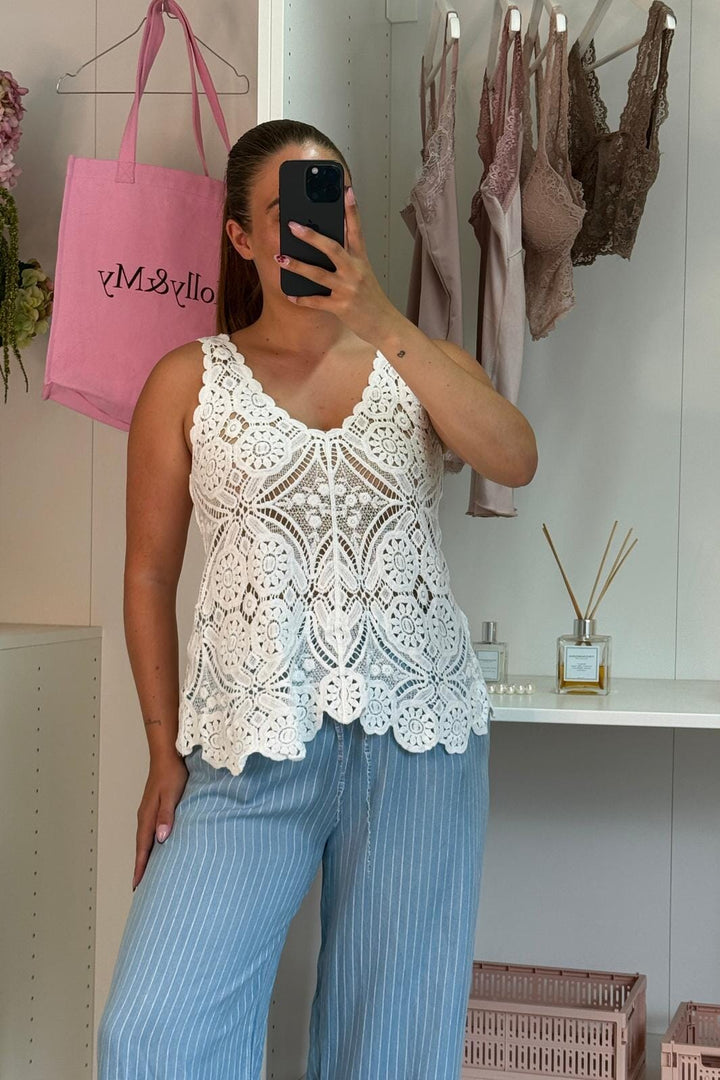 A-bee - Isaline Top - White Toppe 