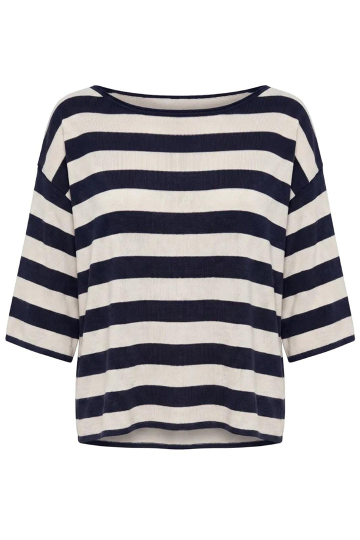A-Bee - Ivy 70125 - Navy / Off-White Stripe T-shirts 