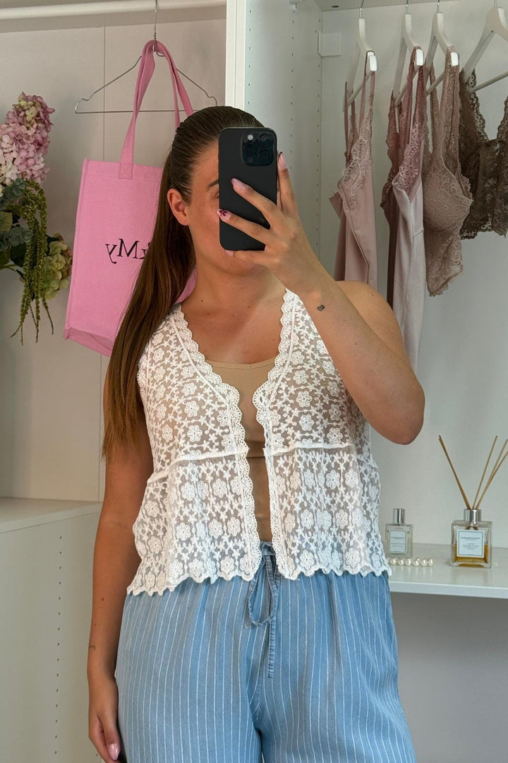 A-bee - Julina Top - White Toppe 