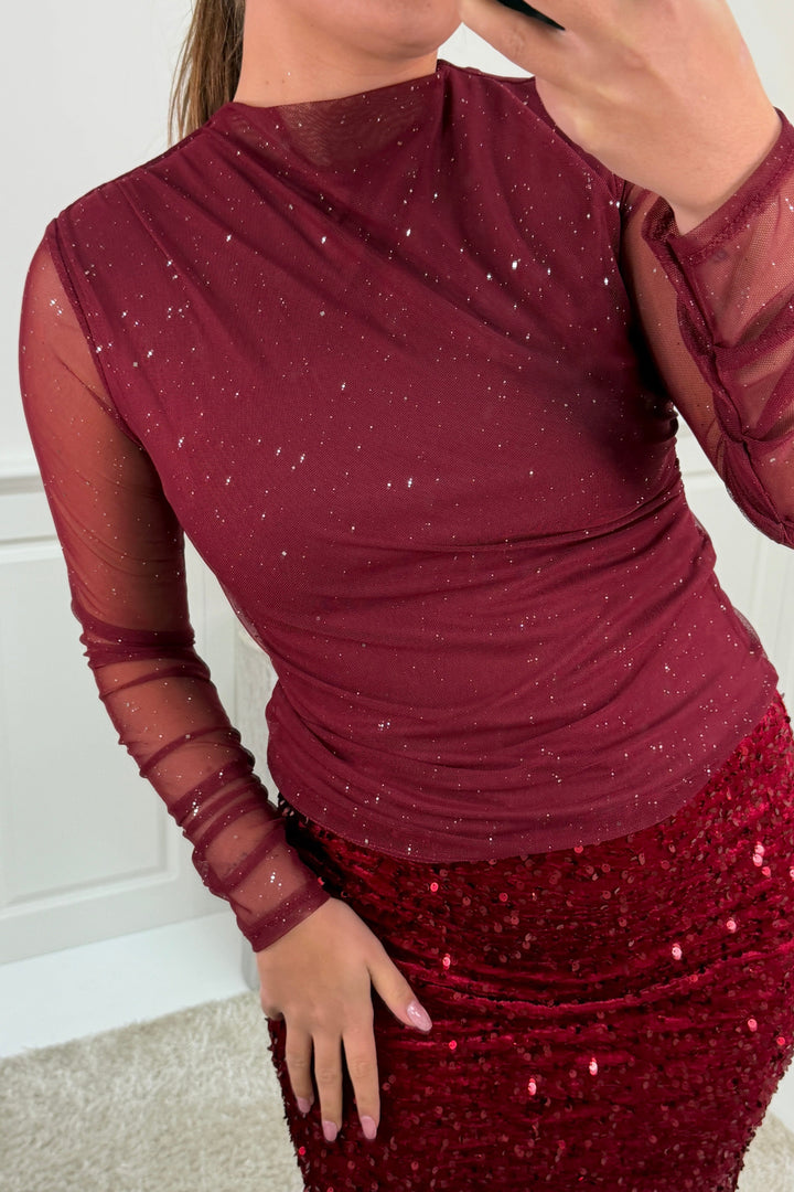 A-bee - Linetteblouse - Burgundy Bluser 