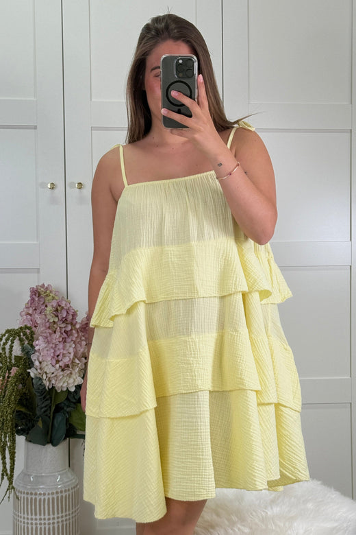 A-bee - Madison Kjole - Light yellow Kjoler 