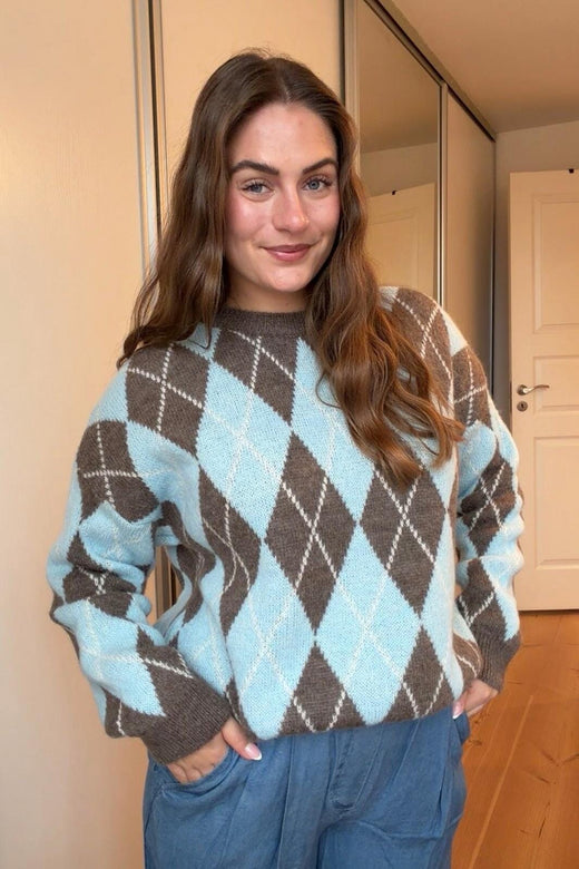 A-bee - Maika Knit - Chocolate Strikbluser 