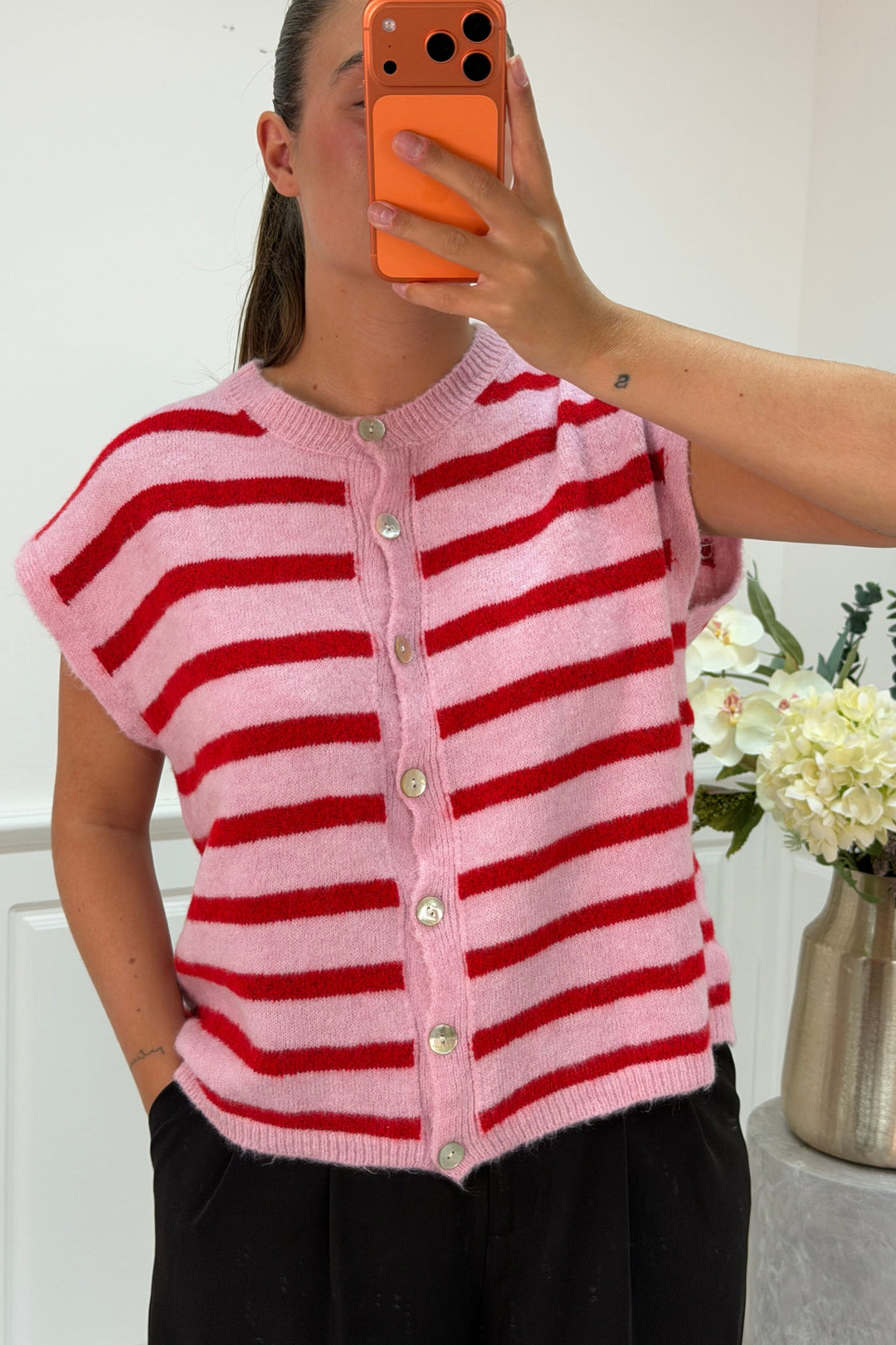 A-bee - Molly Vest - Red Veste 