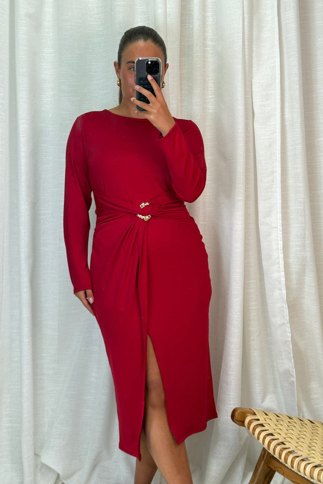 A-bee - Odette Dress - Burgundy Kjoler 