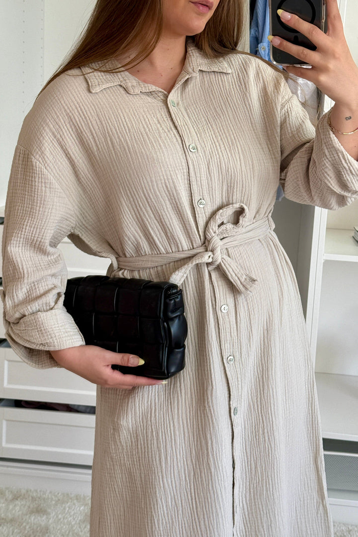 A-bee - Sabina Dress - Beige Kjoler 