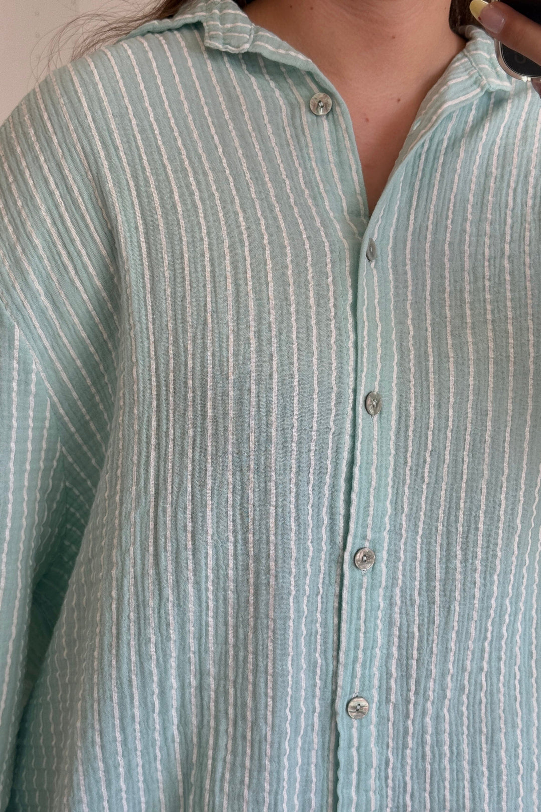 A-bee - Sacha Shirt - Aqua Marine Skjorter 