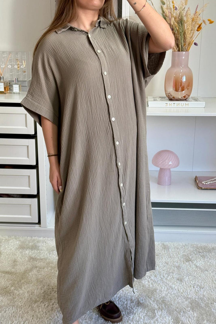 A-bee - Selma Dress - Taupe Kjoler 