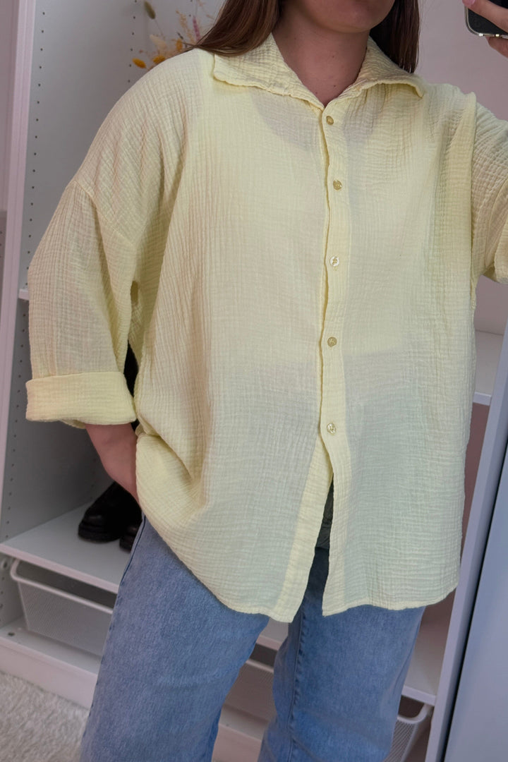 A-bee - Thea Shirt - Light yellow Skjorter 