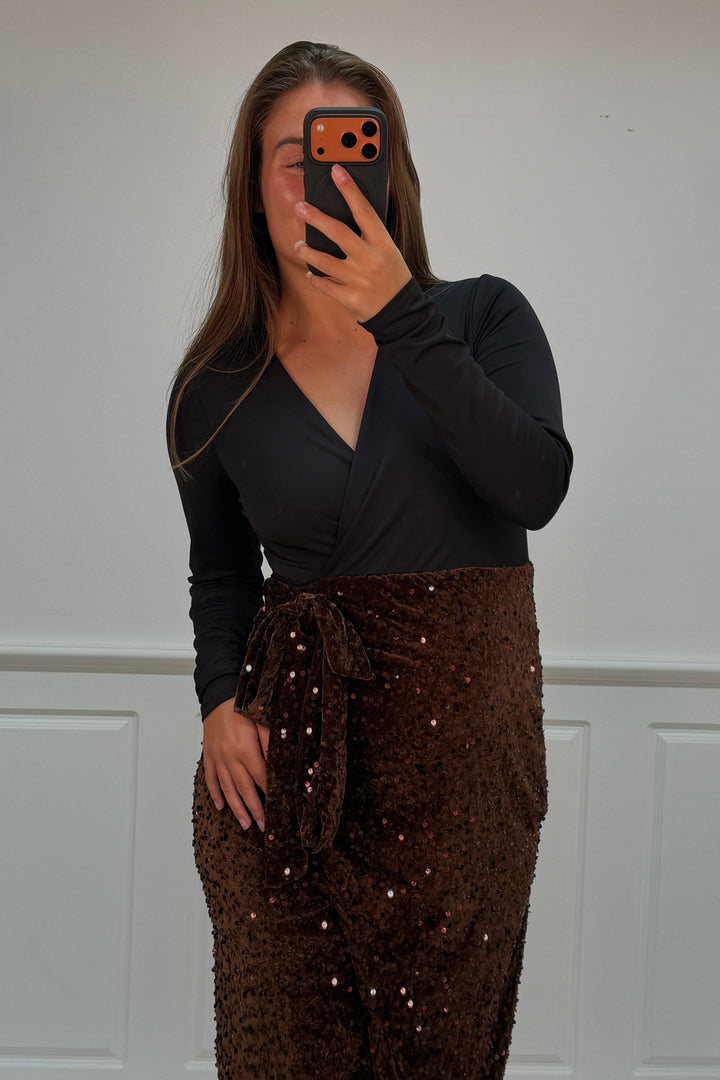 A-bee - Viviana dress - Dark Brown Kjoler 