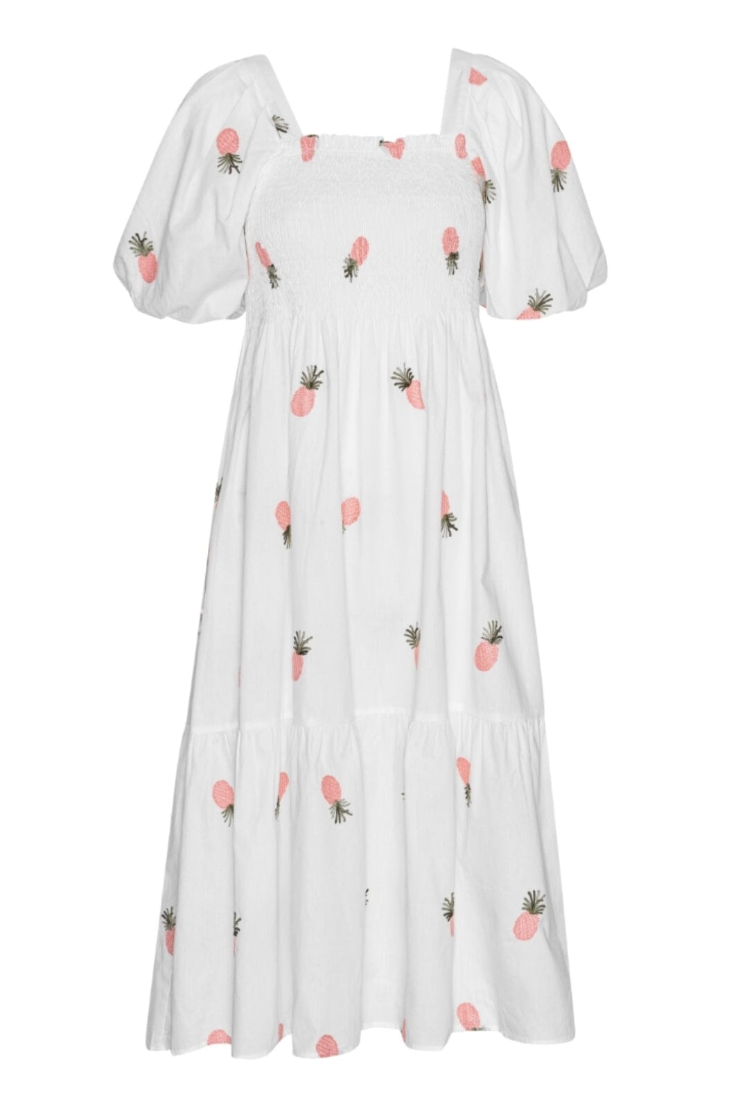 A-View - Cheri Fruit Dress - 199 White/Pink Kjoler 