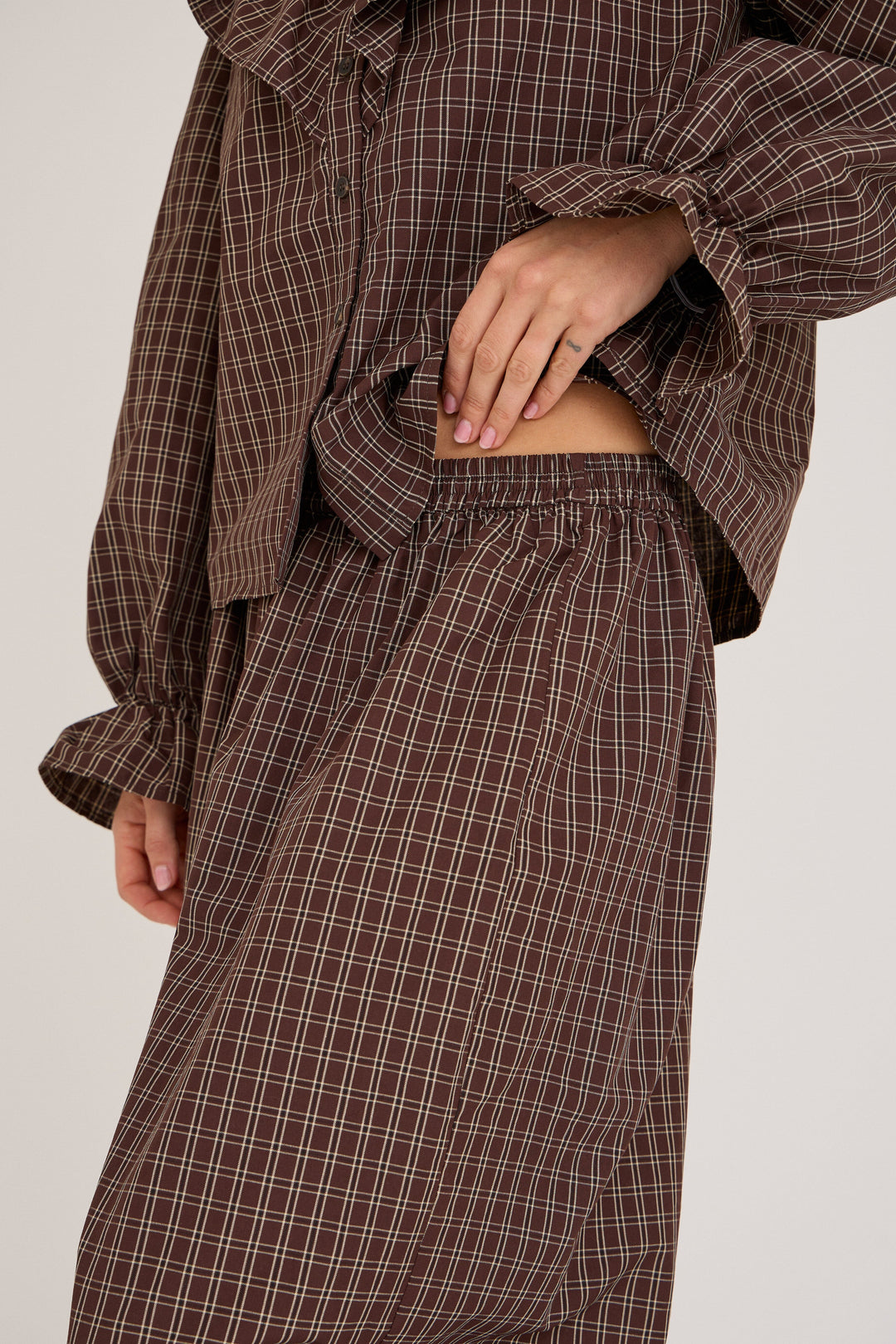 A-View - Darcy Pants AV8187 - 156 - Brown/Sand Bukser 