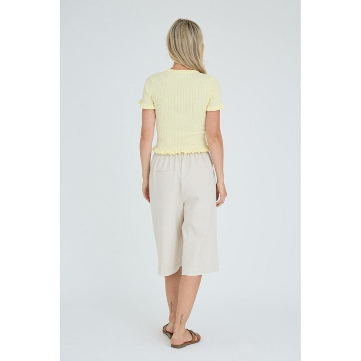 A-View - Fabi Knit Top AV7079 - 069 - Pale Yellow T-shirts 