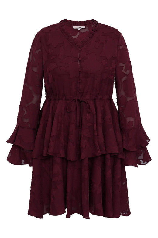 A-View - Floretta Dress AV7022 - 266 - Cabernet Kjoler 