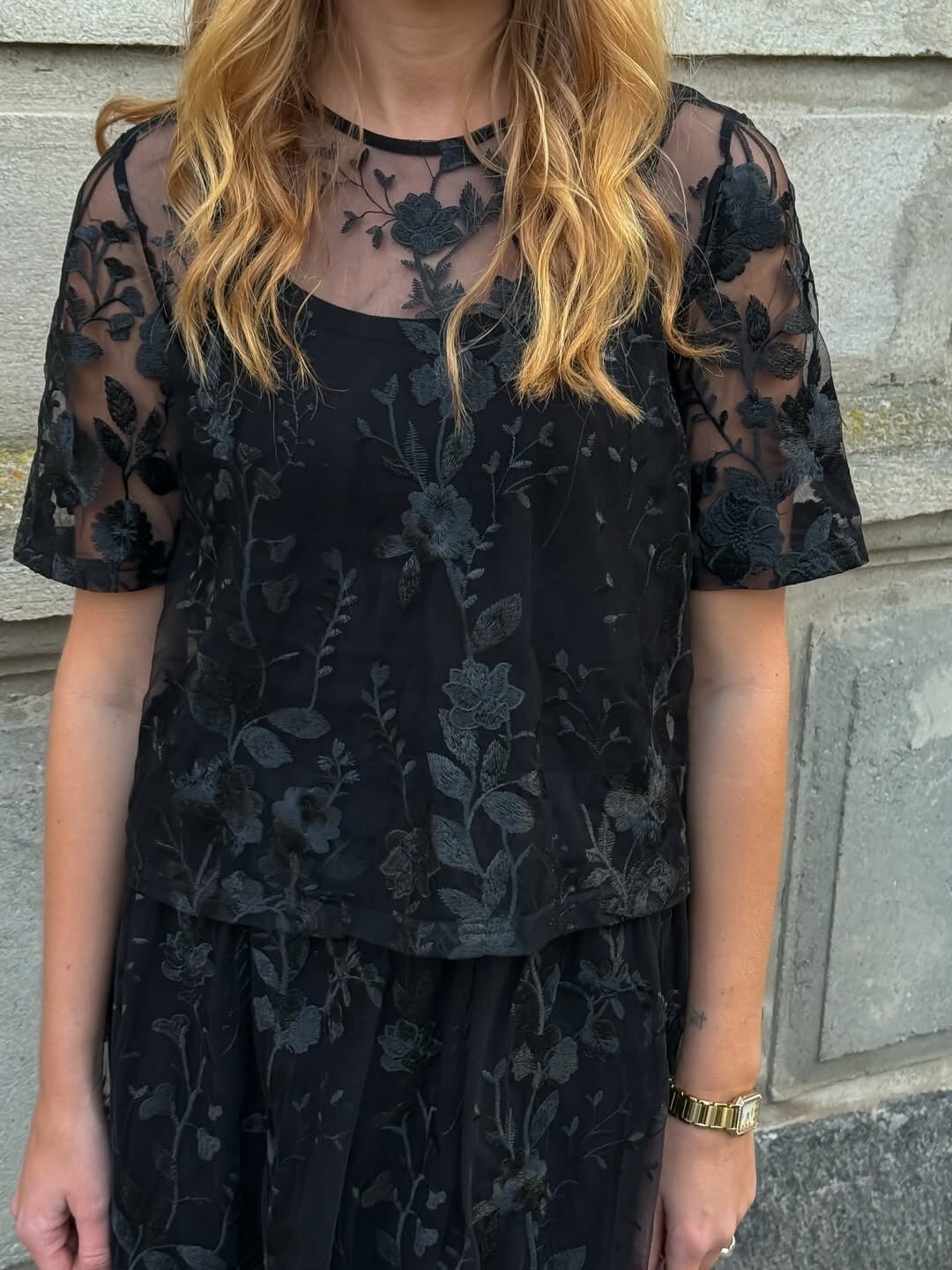 A-View - Fuschia Blouse AV4881 - 999 - Black Bluser 