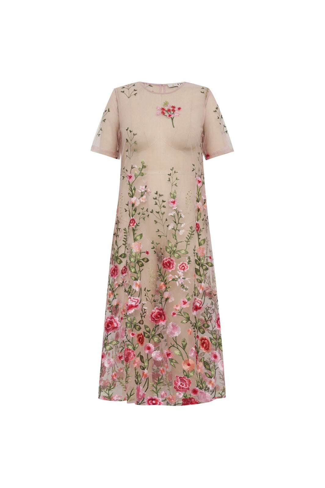 A-View - Fuschia Midi Dress AV7086 - 255 - Rose/Red