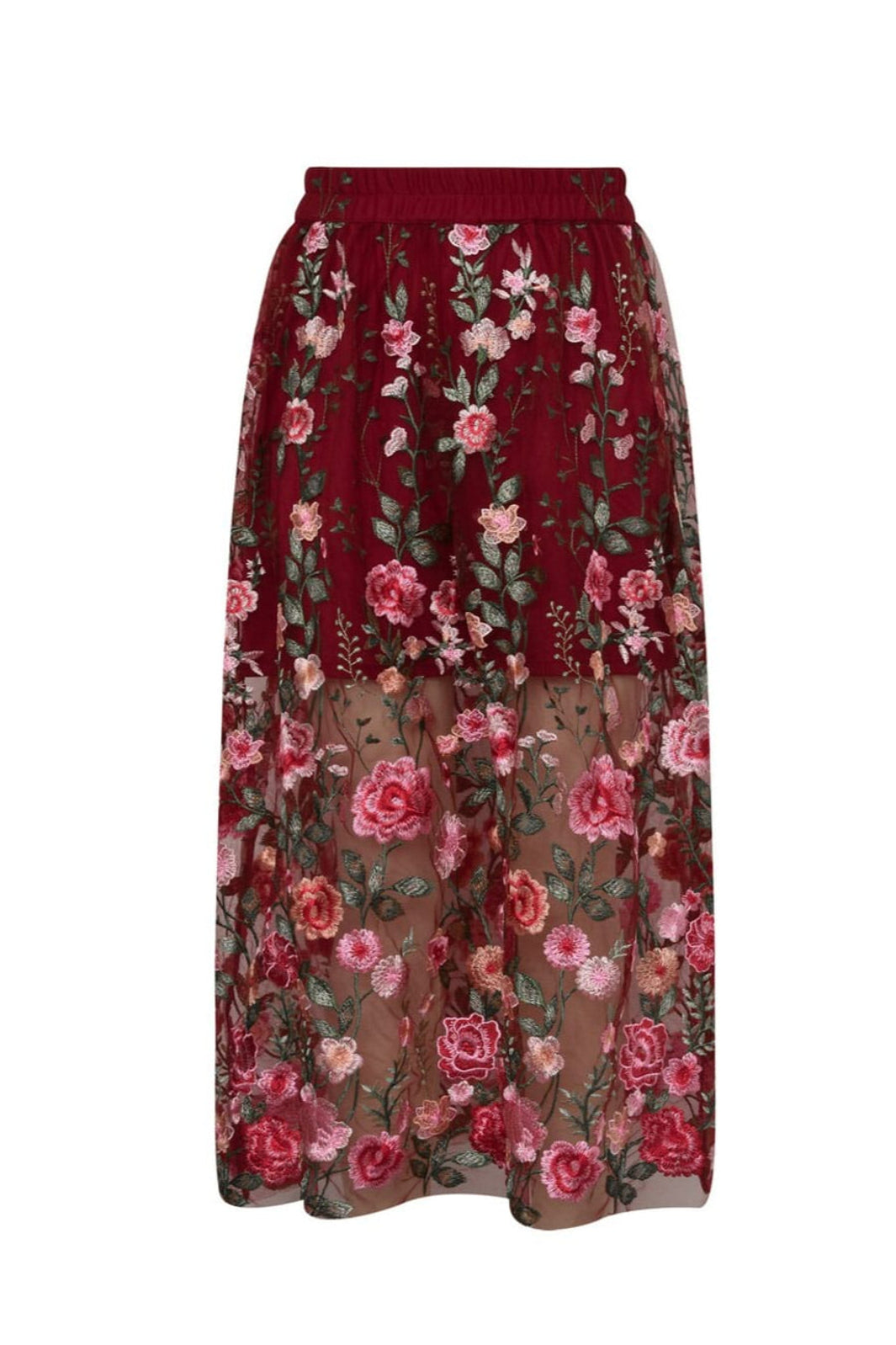 A-View - Fuschia Skirt AV4624 - 373 - Bordeaux/Rose