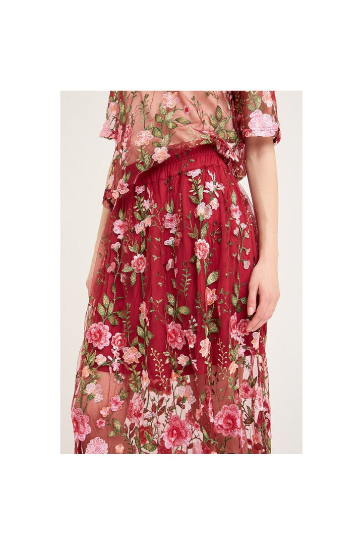 A-View - Fuschia Skirt AV4624 - 373 - Bordeaux/Rose