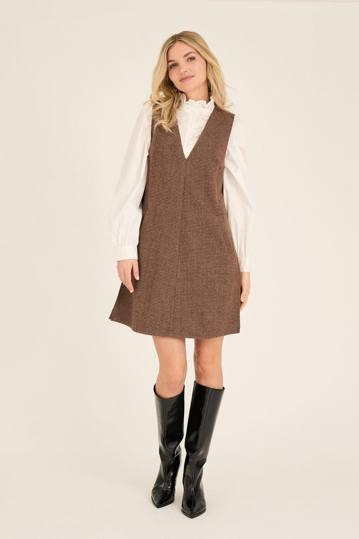 A-View - Heritage Spencer Dress AV7024 - 214 - Brown/Rust Kjoler 
