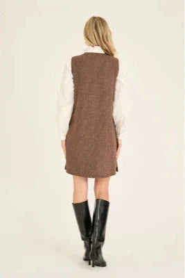 A-View - Heritage Spencer Dress AV7024 - 214 - Brown/Rust Kjoler 