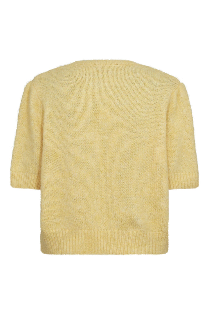 A-View - Inge S/S Knit Pullover AV7076 - 069 - Pale Yellow Strikbluser 