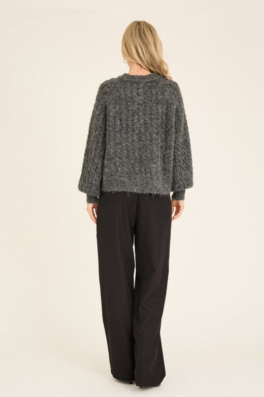 A-View - Kabba Knit Cardigan AV6022 - 283 - Dark Grey