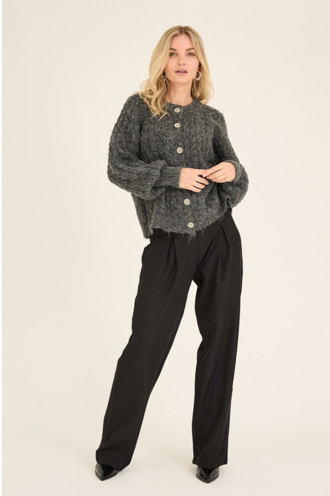 A-View - Kabba Knit Cardigan AV6022 - 283 - Dark Grey