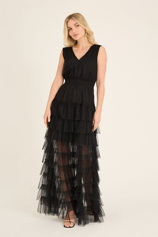 A-View - Miranda Dress AV4869 - 999 - Black Kjoler 