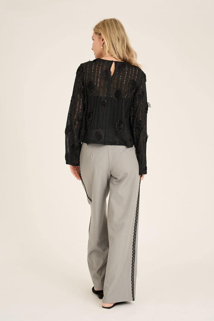 A-View - Rosanna Blouse AV6089 - 999 - Black Bluser 