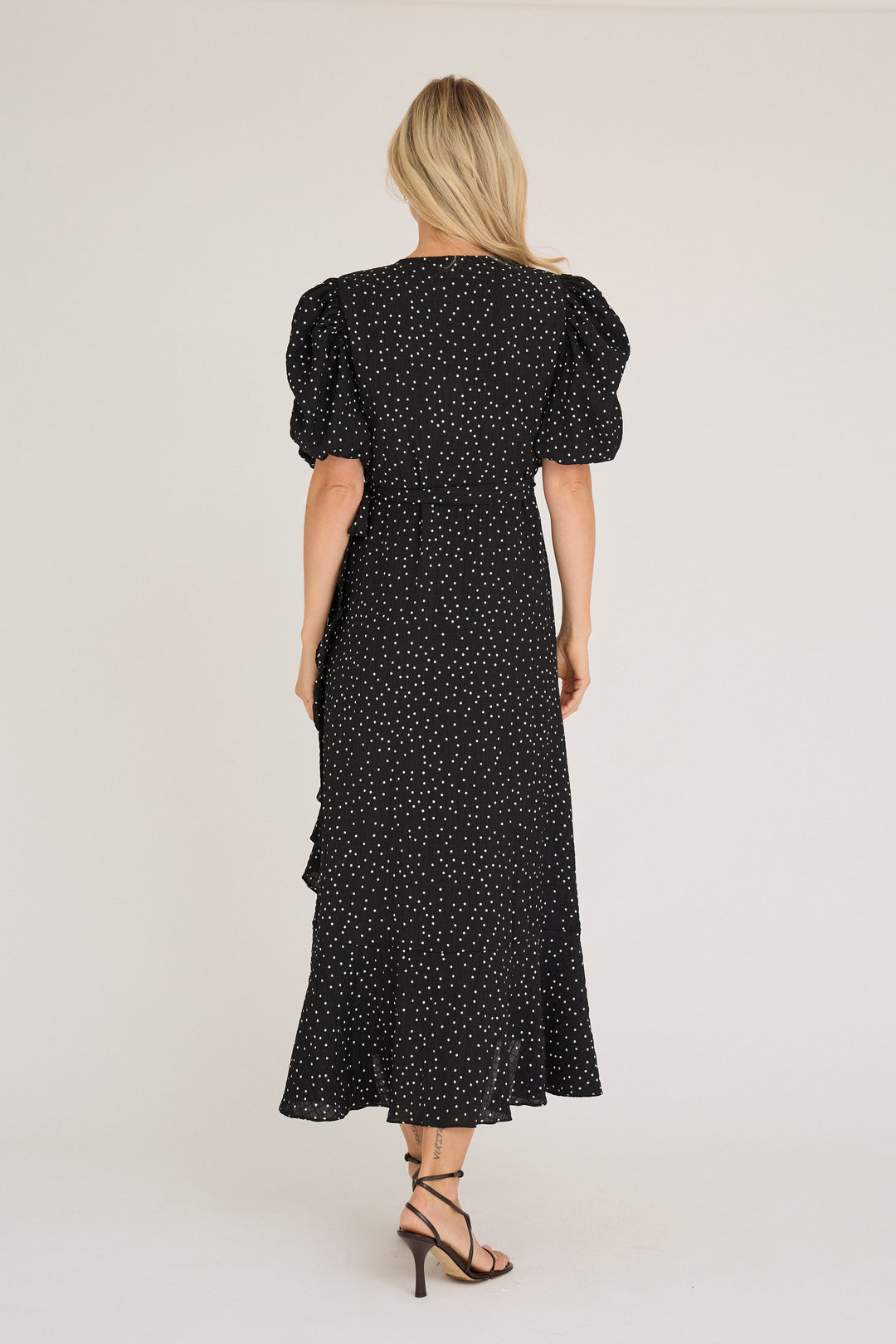 A-View - Sinda Dot Dress AV8152 - 067 - Black/White Kjoler 