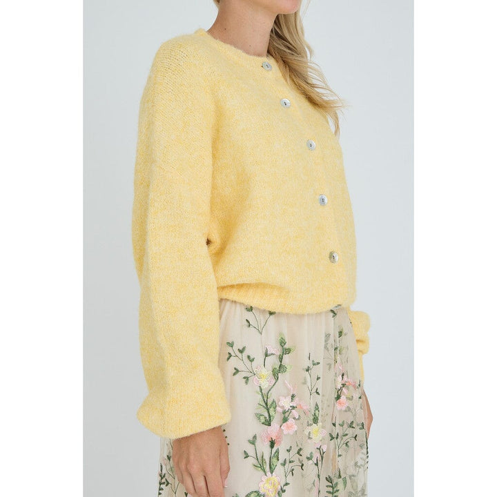 A-View - Soft Knit Cardigan AV7074 - 069 - Pale Yellow Cardigans 