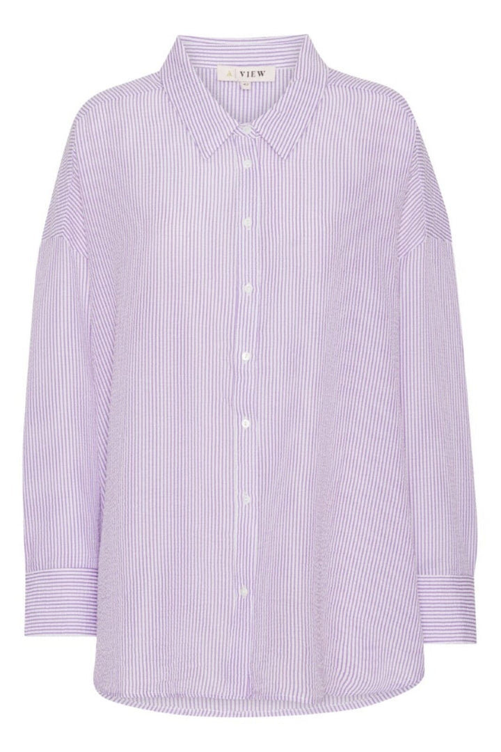 A-View - Sonja Shirt - 116 Purple/White Skjorter 