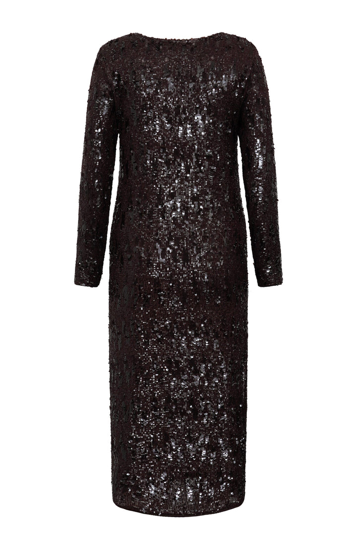 A-View - Valerie Dress AV7010 - 194 - Dark Brown Kjoler 