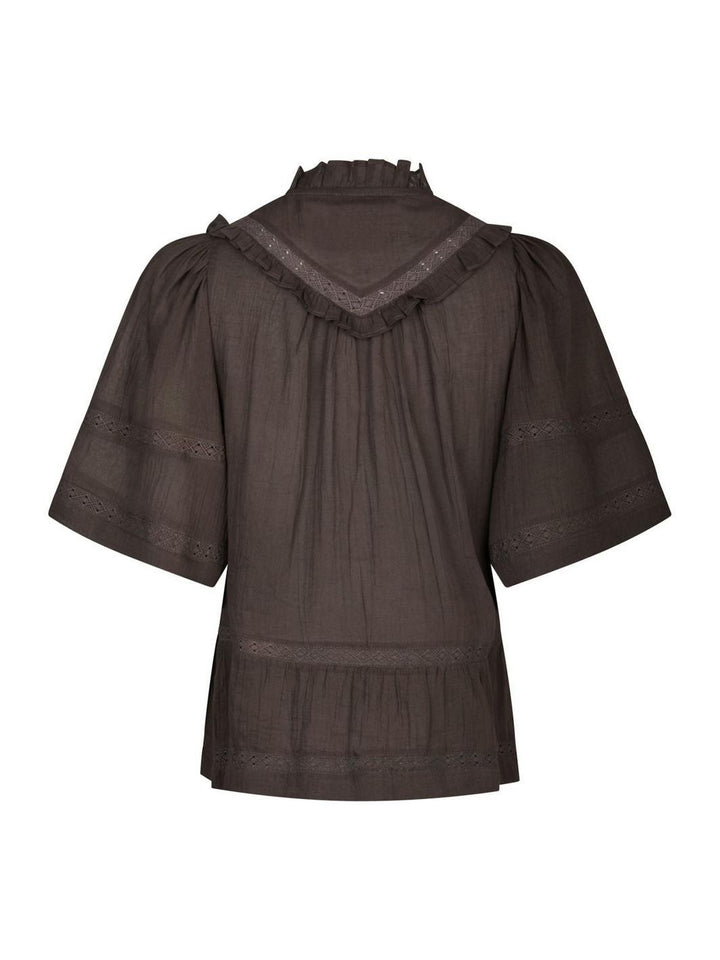 Vorbestellung - Neo Noir - Evienne S Voile Top 161856 - 676 - Dark Brown