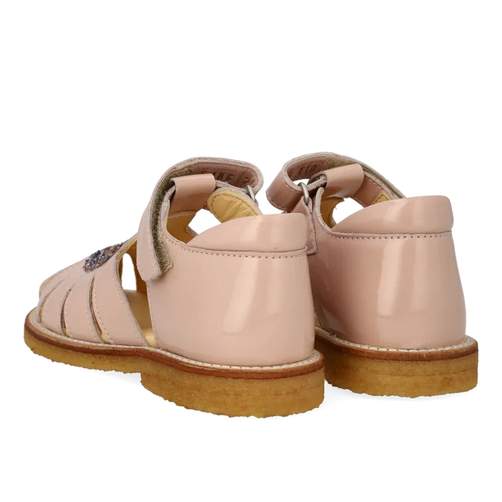 Angulus - Hjertesandal Med Funklende Glitter Hjerte 5186-202 - 3282/3296 Rosebud/pastel Multi Glitter Sandaler 