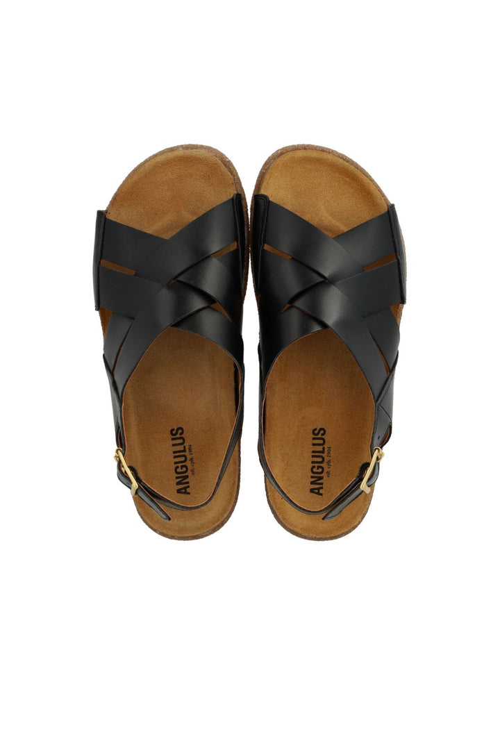 Angulus Women - Flettet Fodsengssandal 5864-101 - 1785 - Black