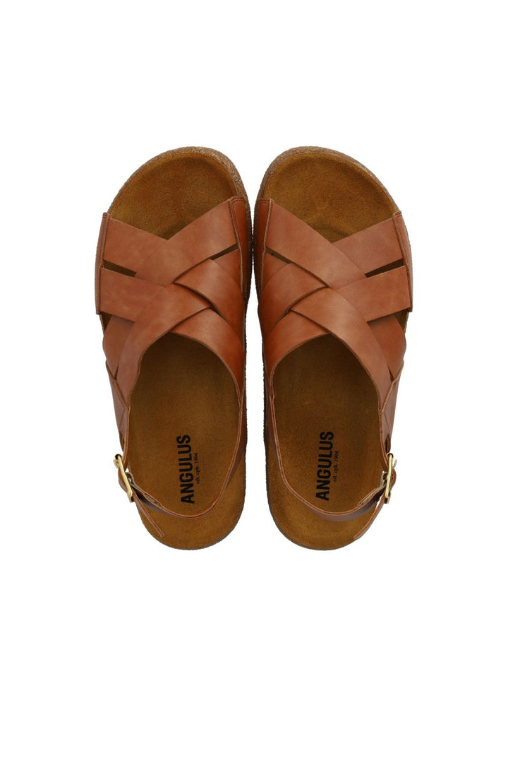 Angulus Women - Flettet Fodsengssandal 5864-101 - 3637 - Tan