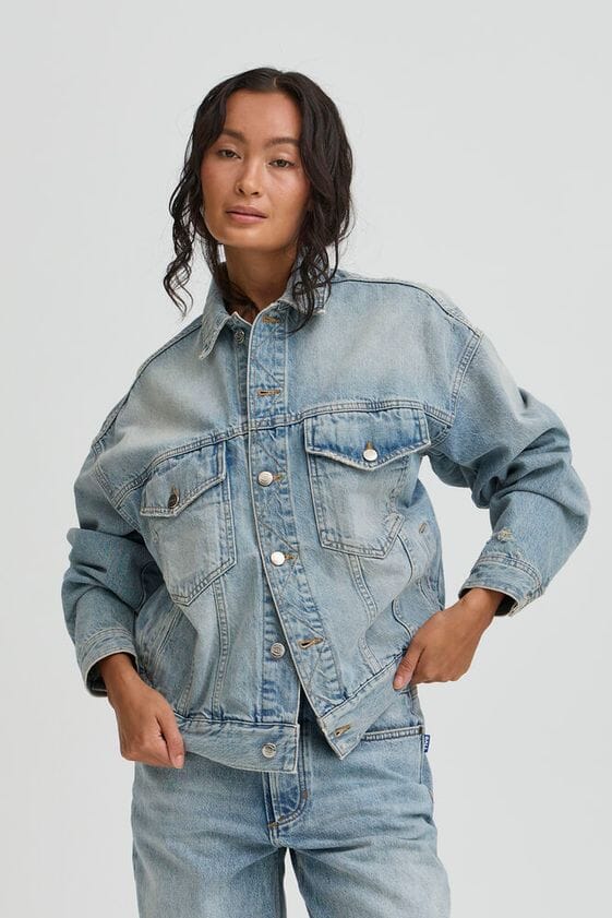 Ball - Bacammie W. Shadow Logo Denim 50408035 - 900005058 - Vintage Tinted Indiigo Jakker 