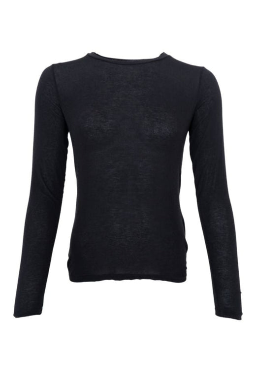 Black Colour - Bcalba Ls Tee 41260 - Shirts,Mesh & Basic Blouses - Black Solid