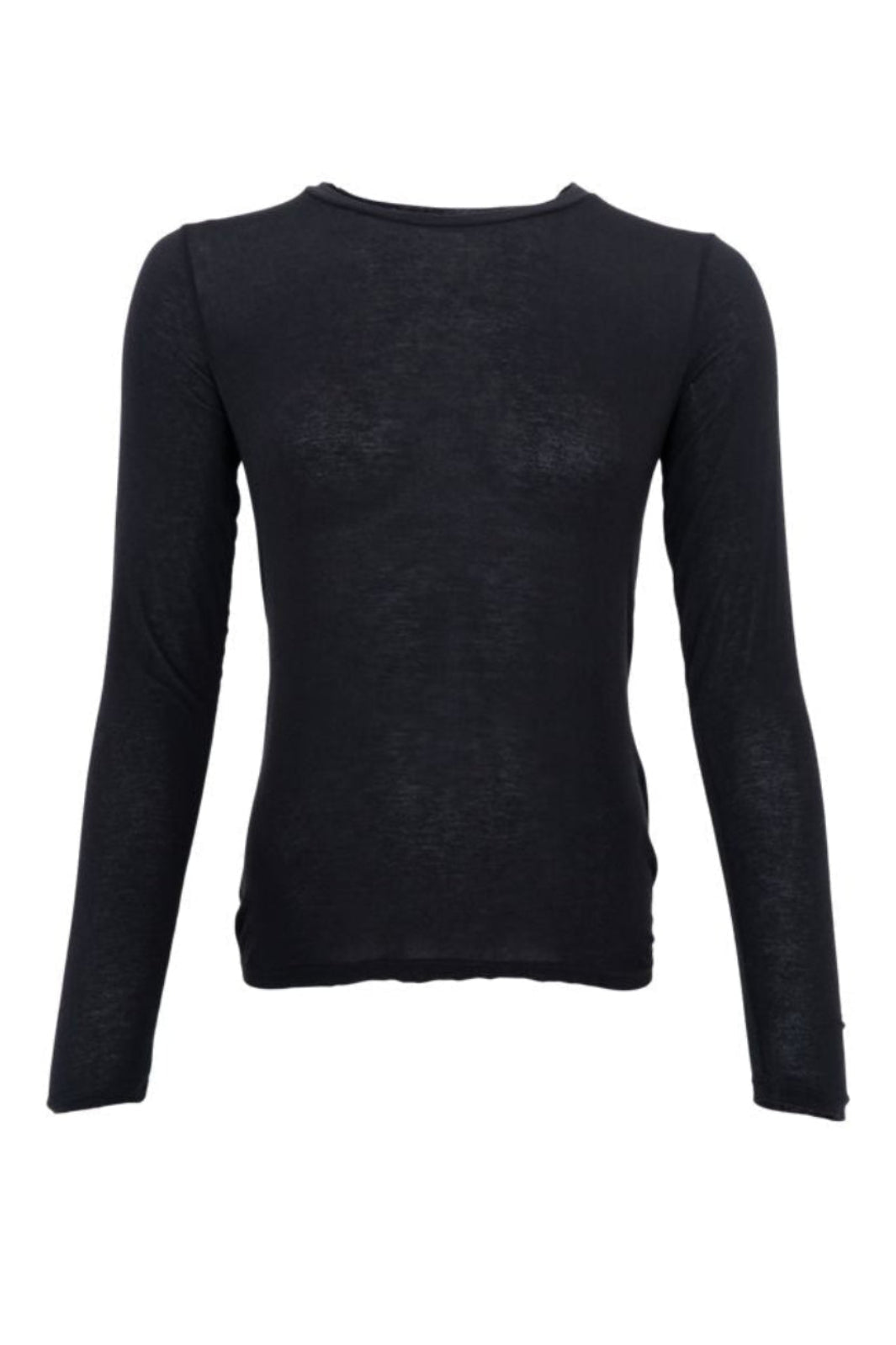 Black Colour - Bcalba Ls Tee 41260 - Shirts,Mesh & Basic Blouses - Black Solid