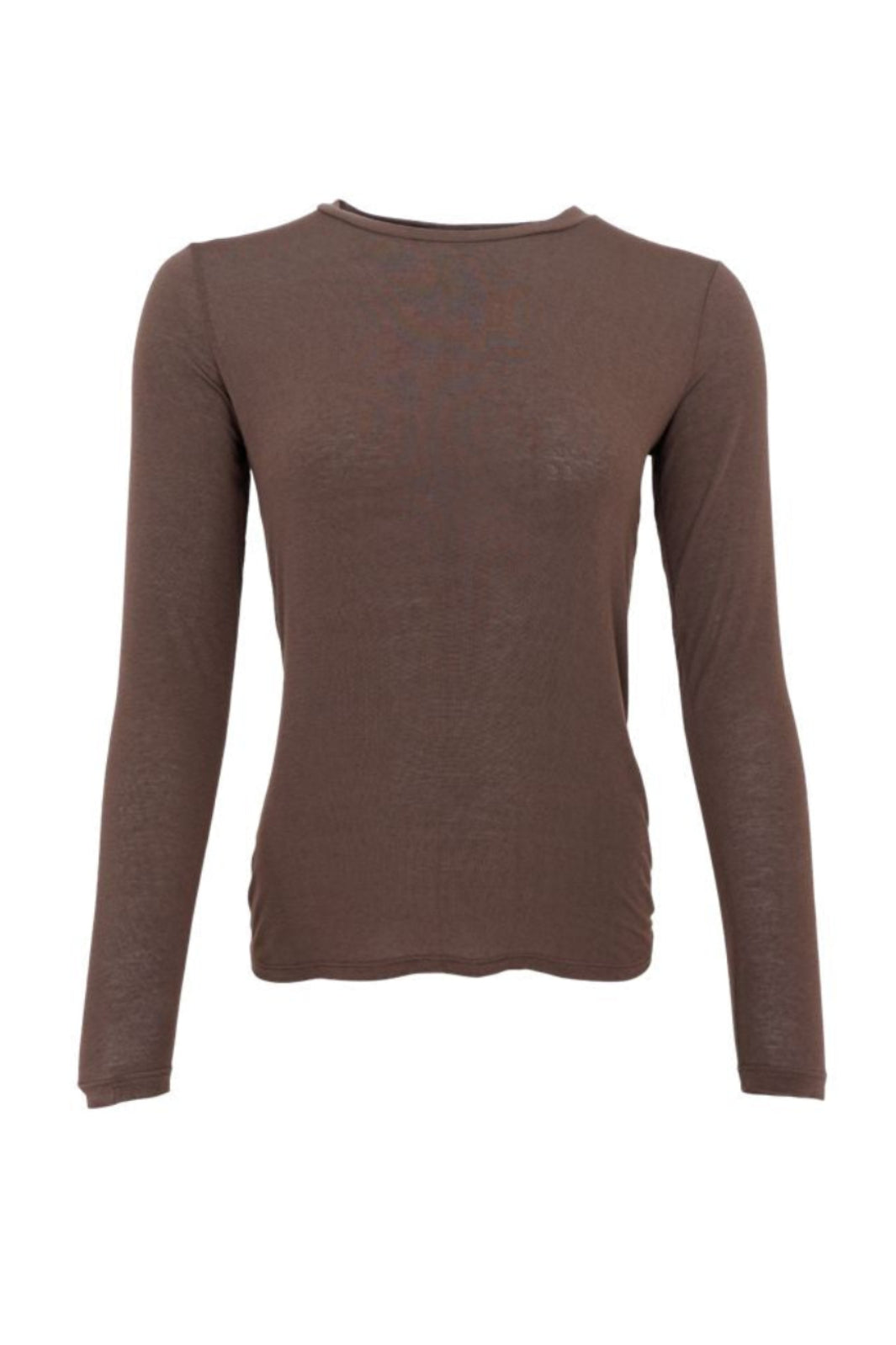 Black Colour - Bcalba Ls Tee 41260 - Shirts,Mesh & Basic Blouses - Coffee Solid