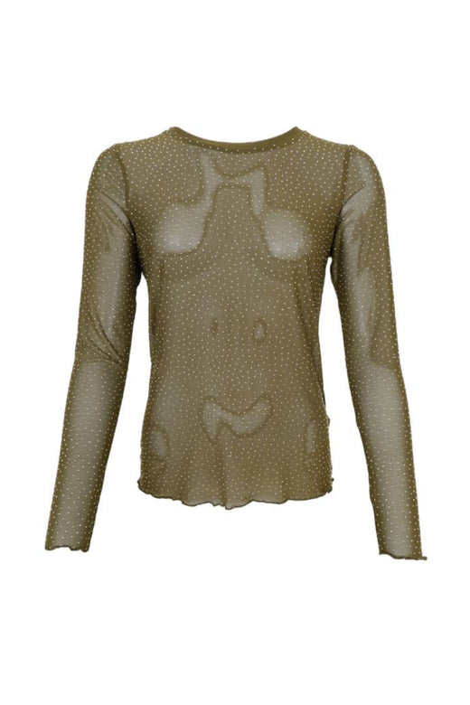 Black Colour - Bcalexis Blouse W/Stones 40746 - Shirts,Mesh & Basic Blouses - Hunter Green