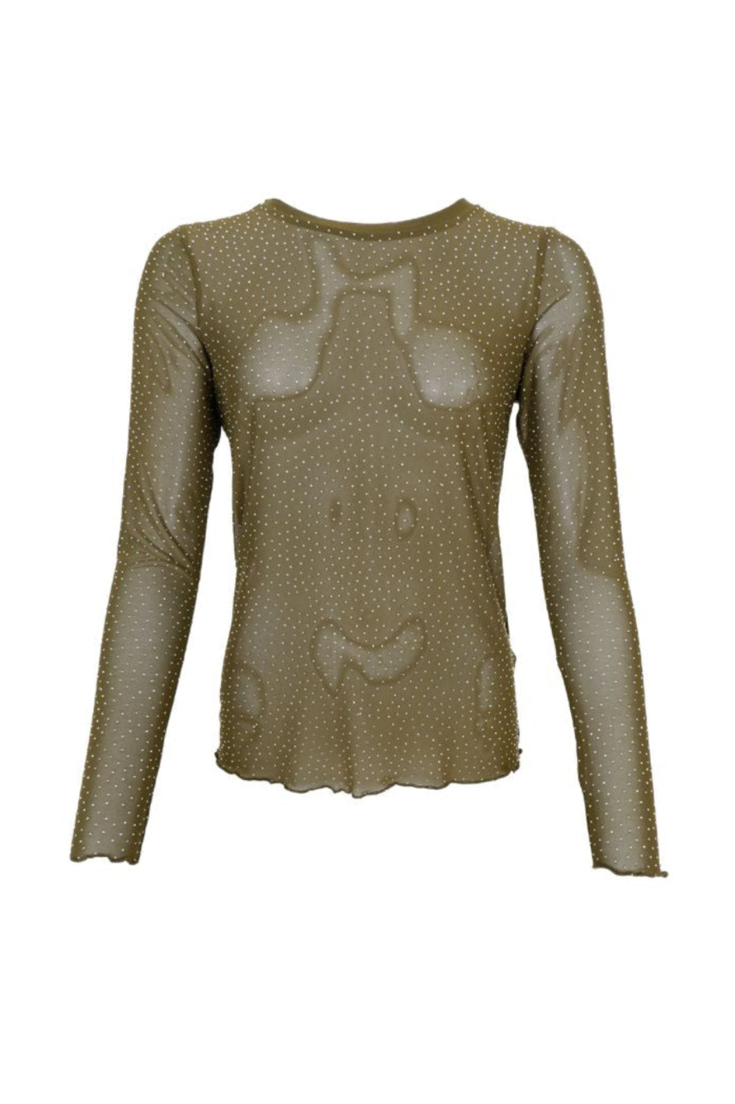 Black Colour - Bcalexis Blouse W/Stones 40746 - Shirts,Mesh & Basic Blouses - Hunter Green