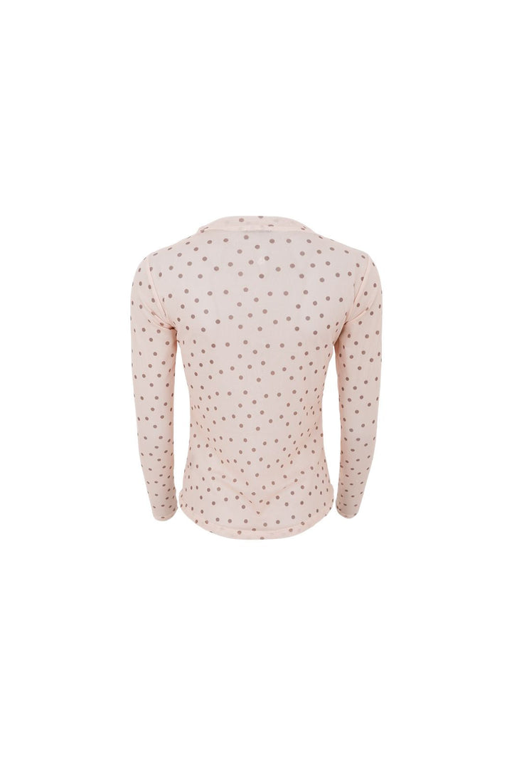 Black Colour - Bcannie Mesh Blouse 3846 - Shirts - Powder Dot
