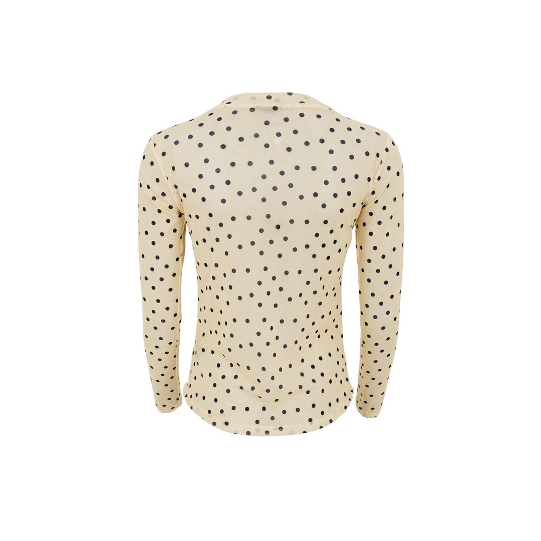 Black Colour - Bcannie Mesh Blouse 3846 - Shirts - Yellow Dot Bluser 