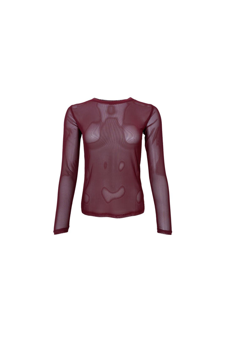 Black Colour - Bcannie Mesh Blouse 3846 - Shirts,Mesh & Basic Blouses - Plum