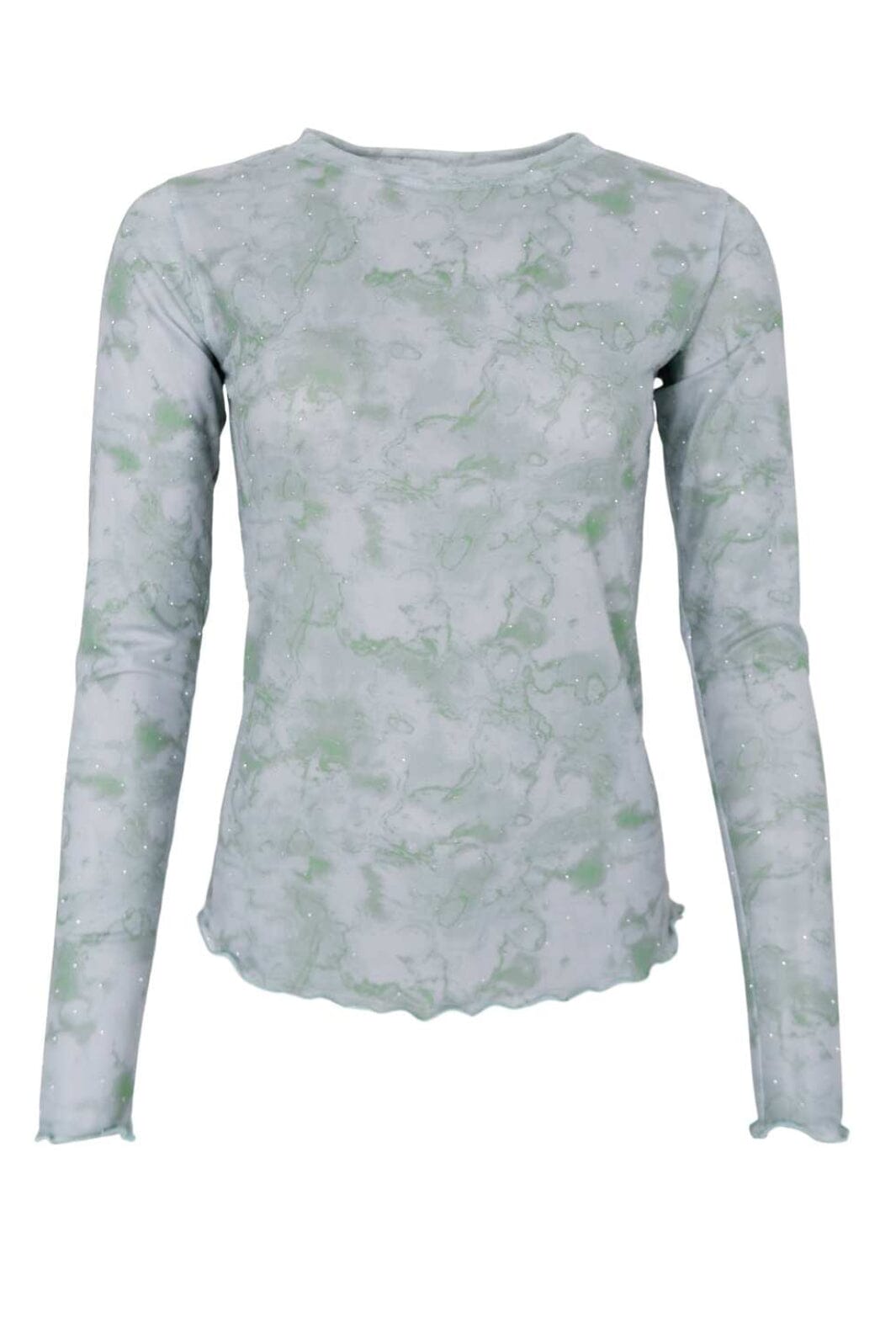 Black Colour - Bcannie Shimmer Mesh Blouse 41070 - Shirts - Green Bluser 